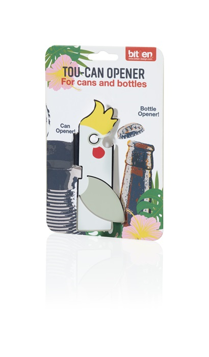 Ouvre-boîte et Décapsuleur Tou-Can Bitten – Objet déco original