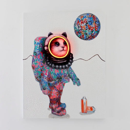 'Space Cat' Wandkunst – LED Neon