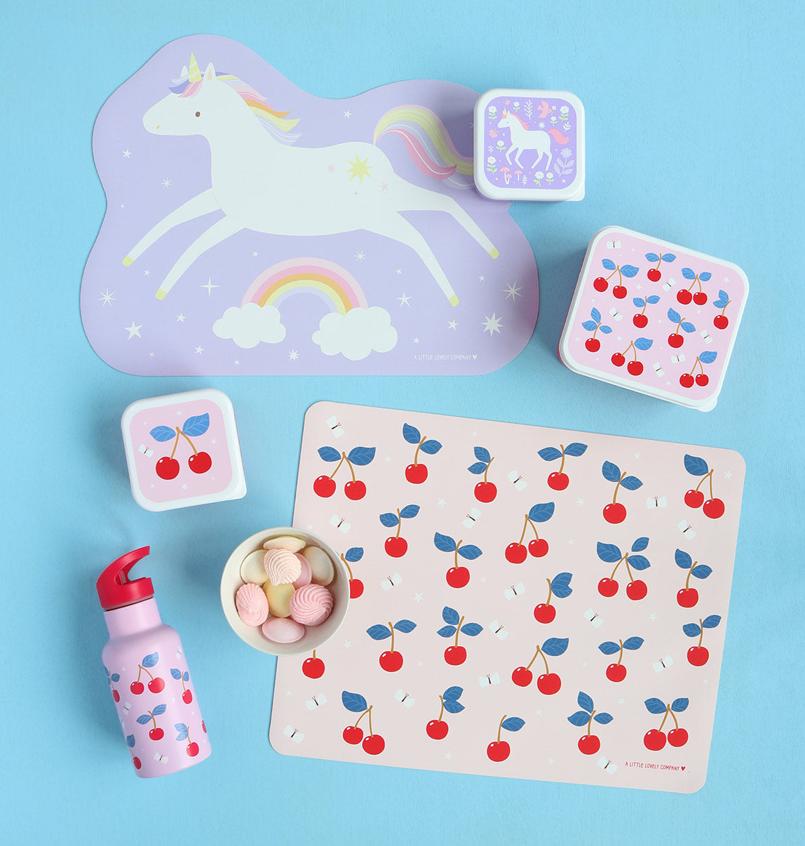 Set de table enfant - Licorne bondissante – vue 3 – A Little Lovely Company
