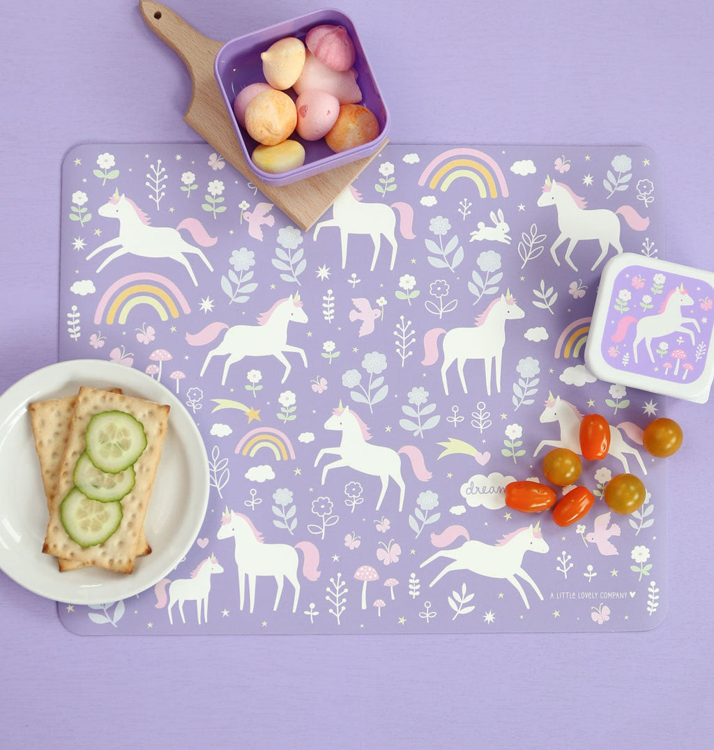 Set de table enfant - Unicorn Dreams – vue 2 – A Little Lovely Company
