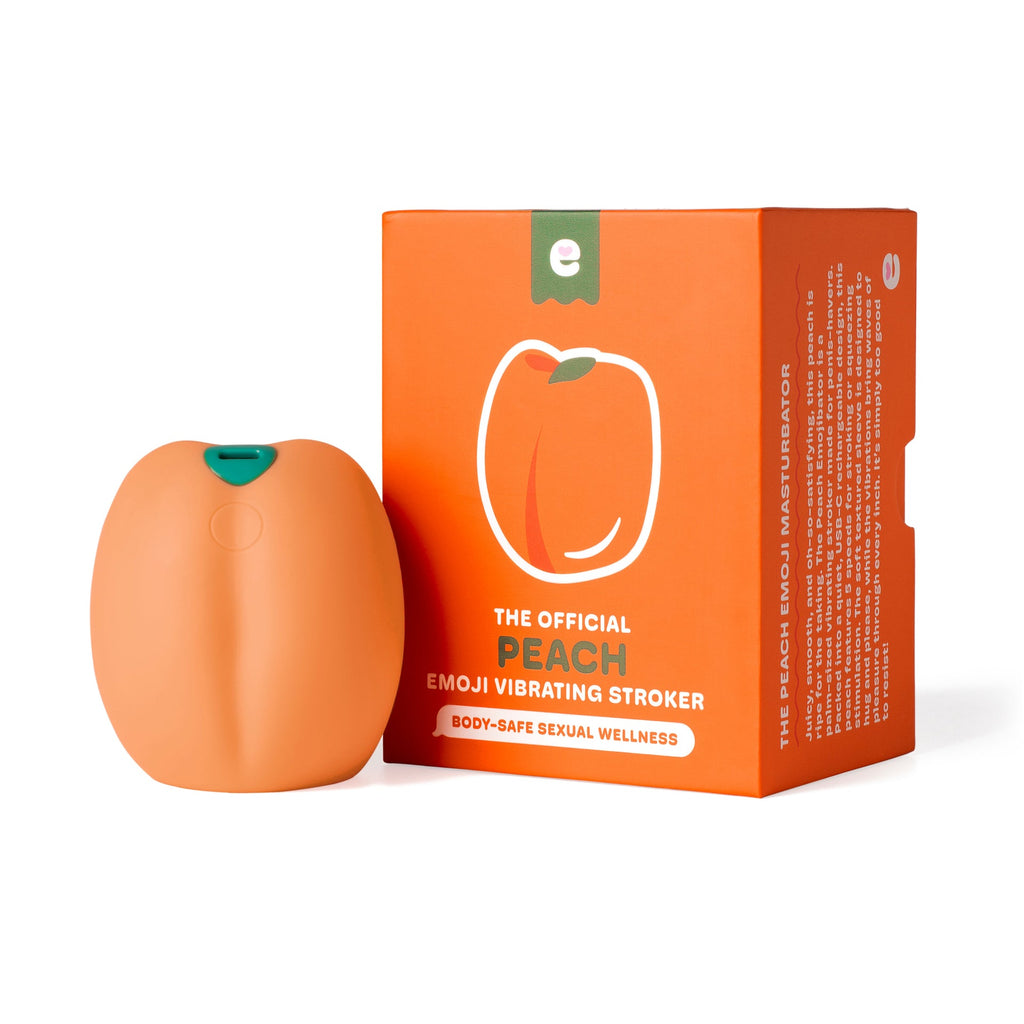 Masturbateur Vibrant Pêche Emojibator avec son emballage