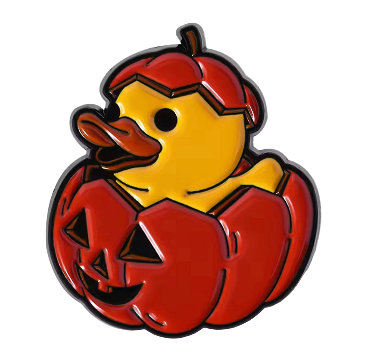 Photo produit - Pin’s Canard Jaune Citrouille