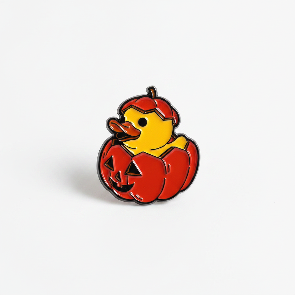 Photo produit - Pin’s Canard Jaune Citrouille