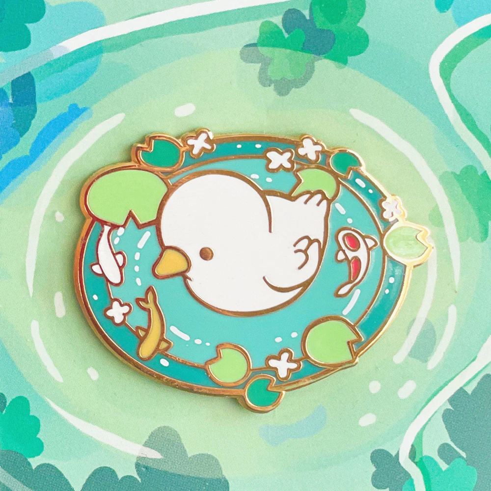 Pin's Canard Blanc sur l'eau – vue produit 2