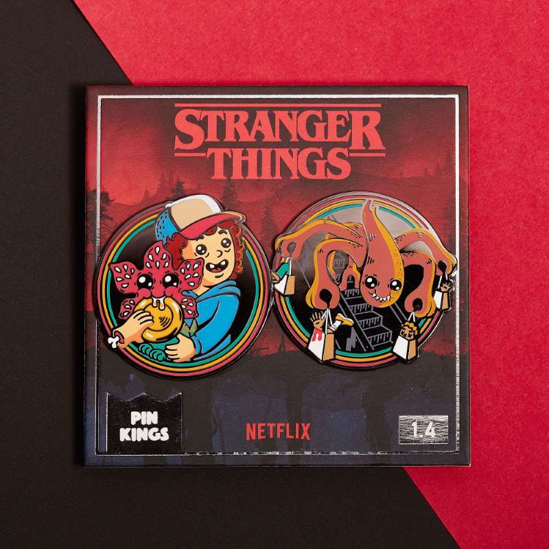 Pin's Stranger Things Dustin & Monde à l'envers – Pin Kings Numskull