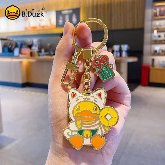 porte clefs canard chat chanceux b duck 