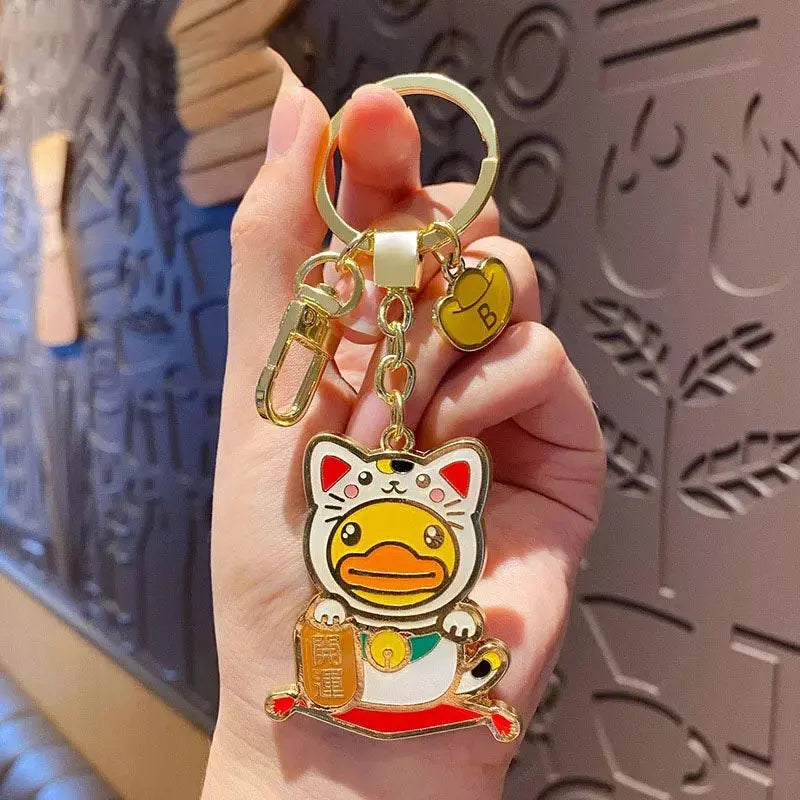 porte clefs canard chat chanceux b duck 