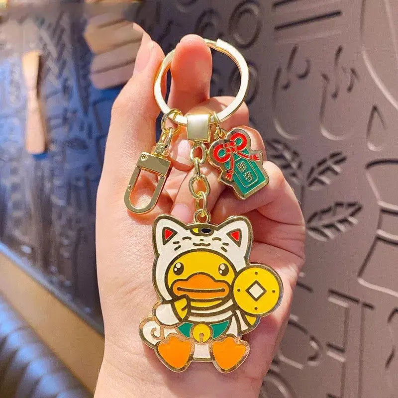 porte clefs canard chat chanceux b duck 6973017970755