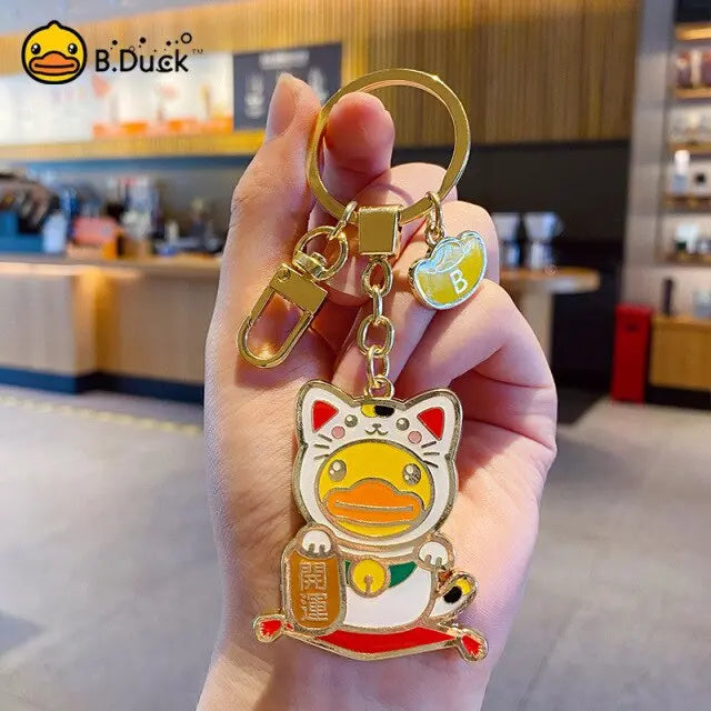 porte clefs canard chat chanceux b duck 