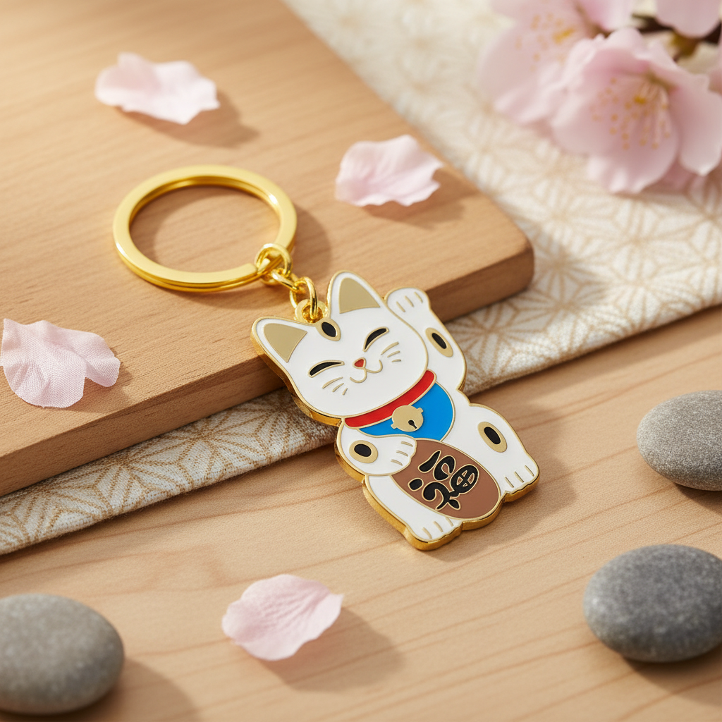 招财猫幸运去钥匙扣