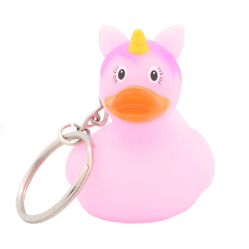 Porte-Clés Canard Licorne Rose Lilalu CoinCaillerie