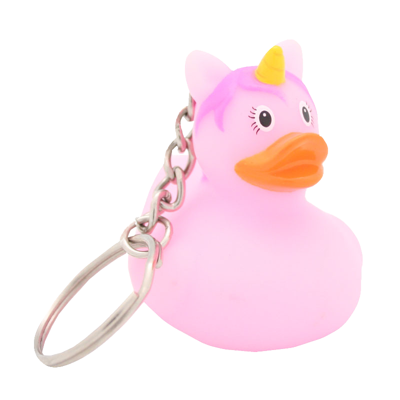 Llavero Pato Unicornio Rosa