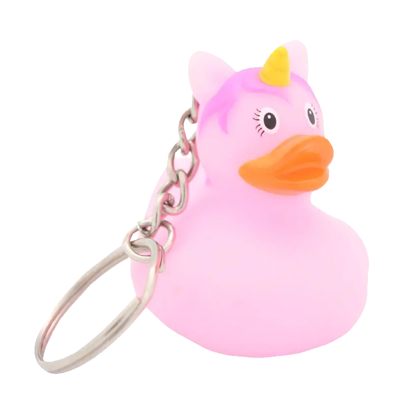 Porte-Clés Canard Licorne Rose Lilalu CoinCaillerie