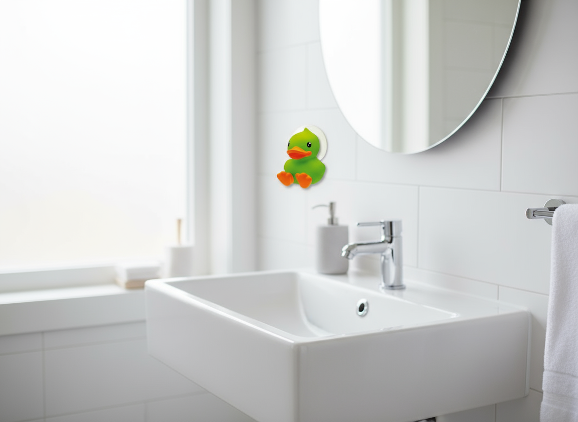 Green Duck Toothbrush Holder