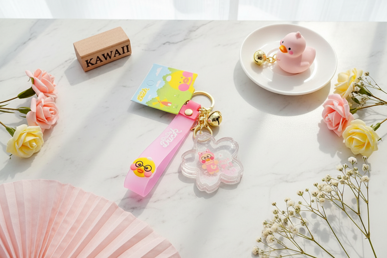 Breloczek na butelkę z kaczą świnią