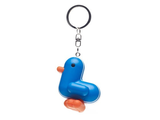 Blue Racer Duck Keychain