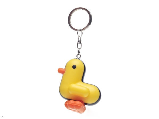 Yellow Duck Racer Keychain
