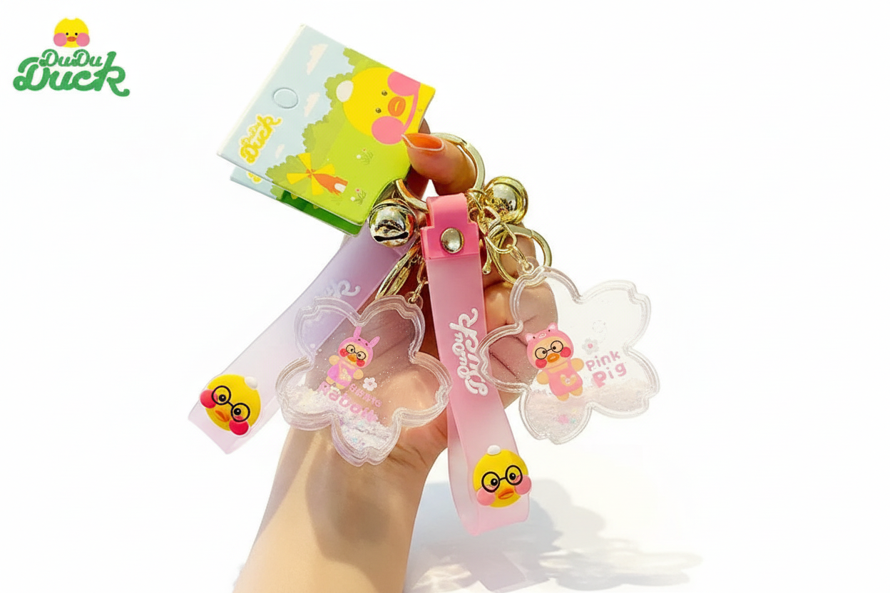 Duck Pig Bottle Keychain