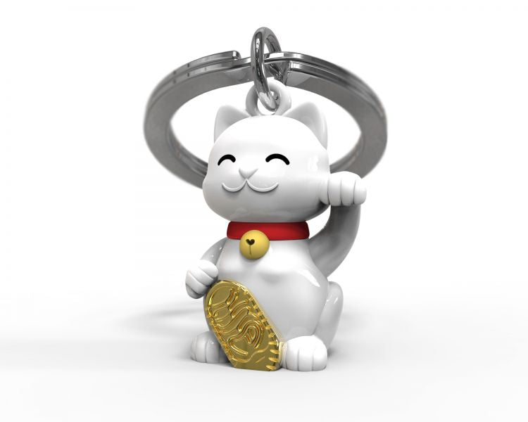 porte cles chat chanceux metalmorphose 