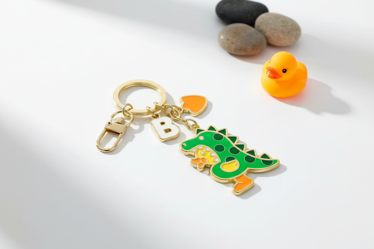 Porte Clés Canard Dinosaure
