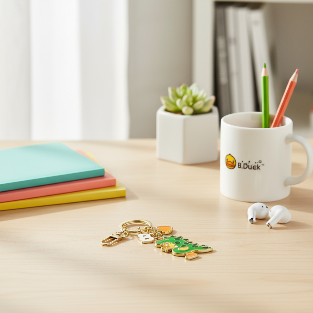 Schlüsselanhänger mit Dinosaurier-Ente