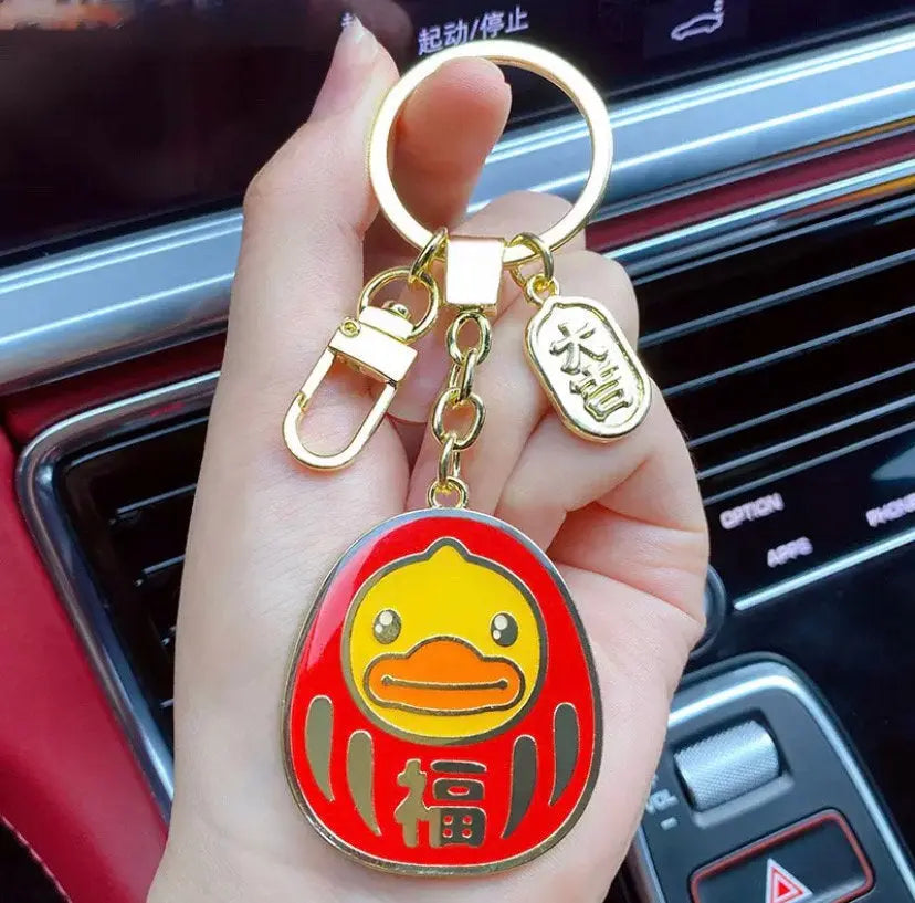 Porte-Clés Canard Daruma B.Duck  CoinCaillerie