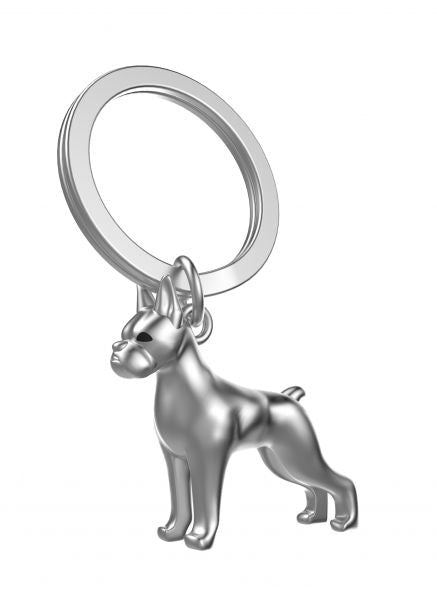 porte cles boxer argente metalmorphose 