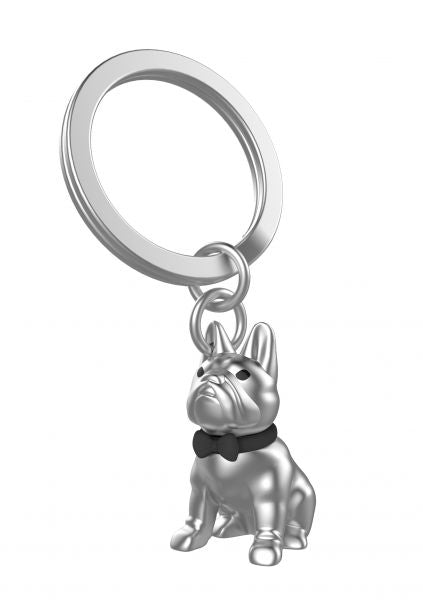 Portachiavi Bulldog in argento