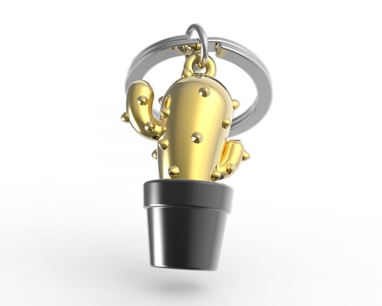 porte cles cactus dore metalmorphose 