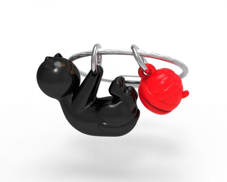 porte llaves gato negro metalmorphose