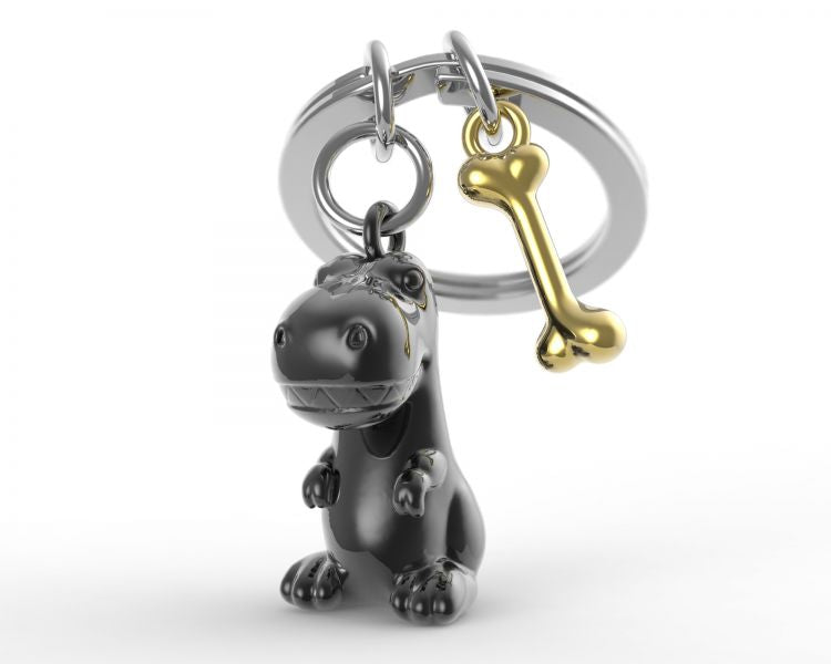porte cles dino noir metalmorphose 