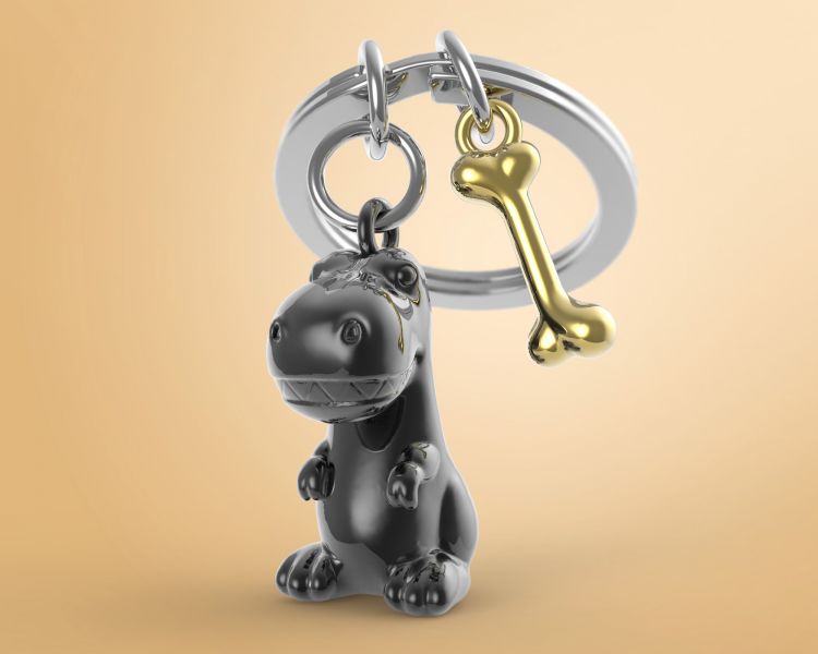 porte cles dino noir metalmorphose MTM225 01 5404006043965