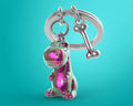 porte cles dino arc en ciel metalmorphose MTM225 03 5404006043989