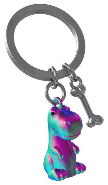porte cles dino arc en ciel metalmorphose 
