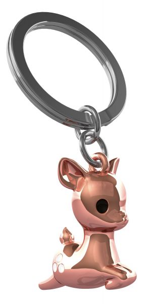 porte cles faon rose metalmorphose 