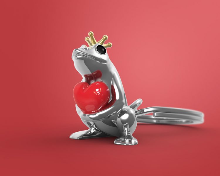 porte llaves rana negroe corazón metalmorphose MTM217 02