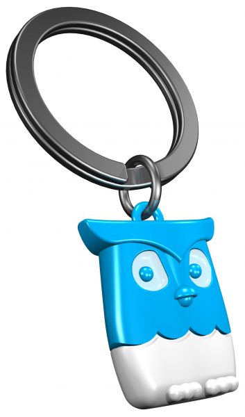 Porte clés Hibou Bleu Meta[l]morphose CoinCaillerie