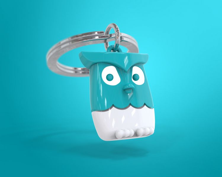 porte cles hibou turquoise metalmorphose MTM064 05 5404006034505