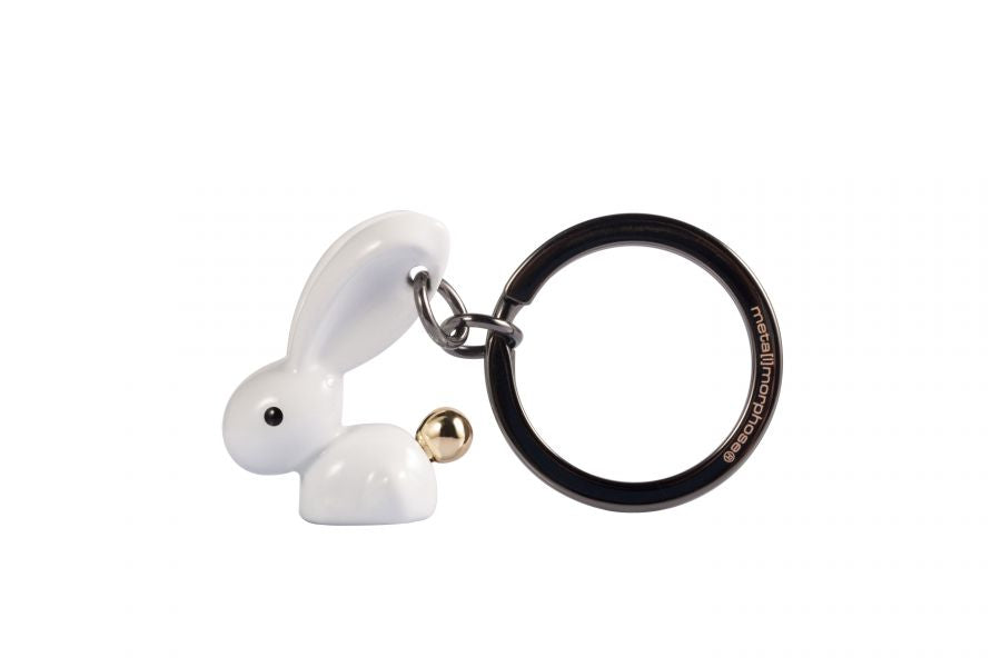 porte llaves conejo blanco metalmorphose