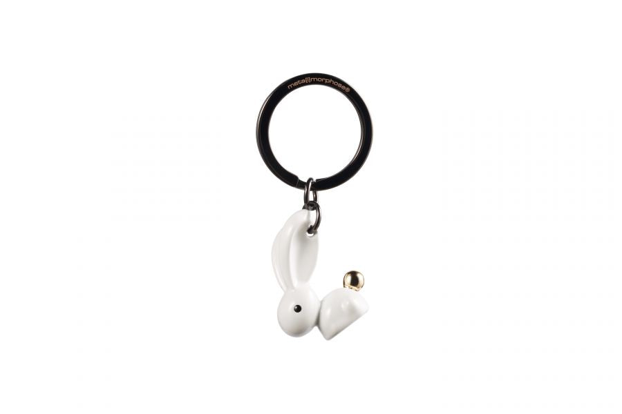 porte llaves conejo blanco metalmorphose