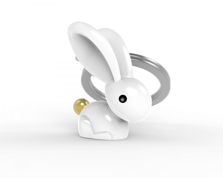 porte cles lapin blanc metalmorphose 