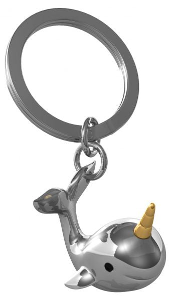porte llaves narval argente metalmorphose