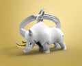 porte cles rhinoceros blanc metalmorphose MTM271 02 5404006047260