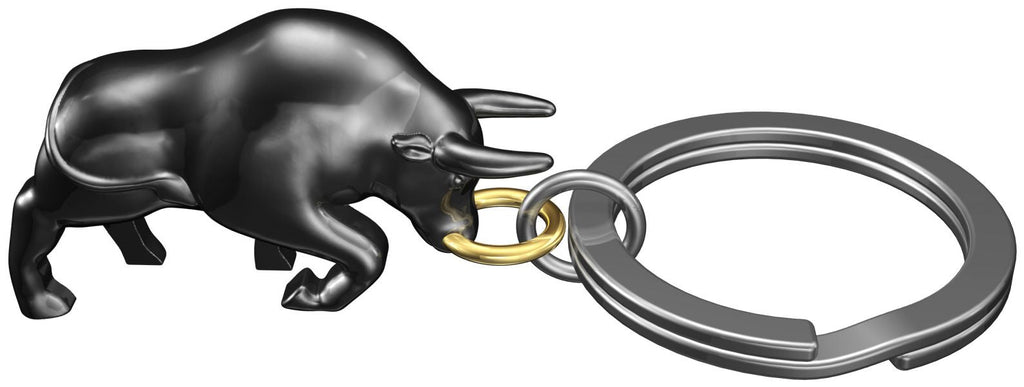 porte cles taureau noir metalmorphose 