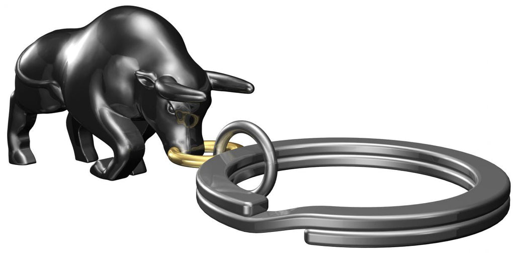 porte cles taureau noir metalmorphose 