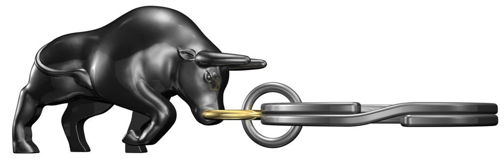 porte cles taureau noir metalmorphose 