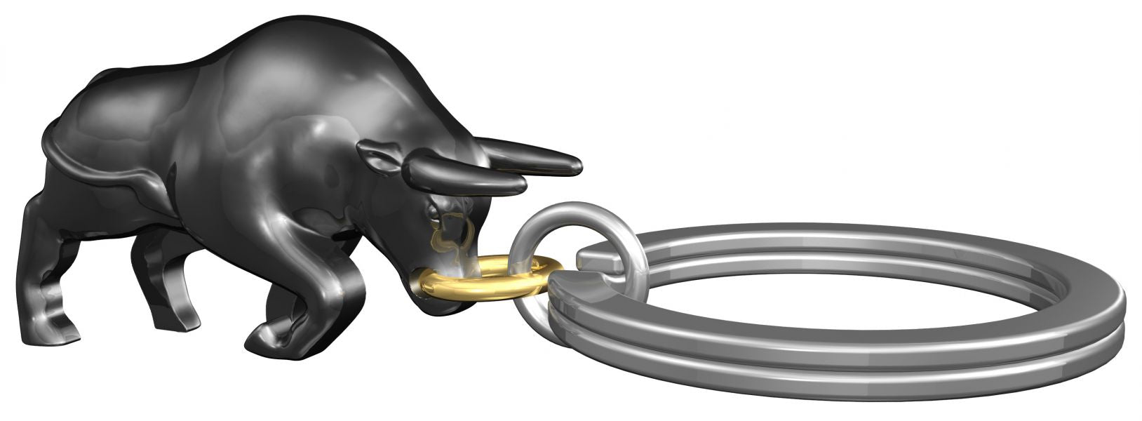porte cles taureau noir metalmorphose 