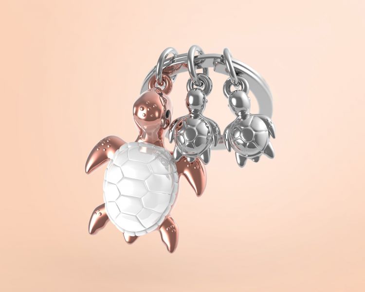 porte cles tortue de mer rose metalmorphose MTM195 01 5404006044443