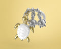porte cles tortue de mer doree metalmorphose MTM195 02 5404006041480