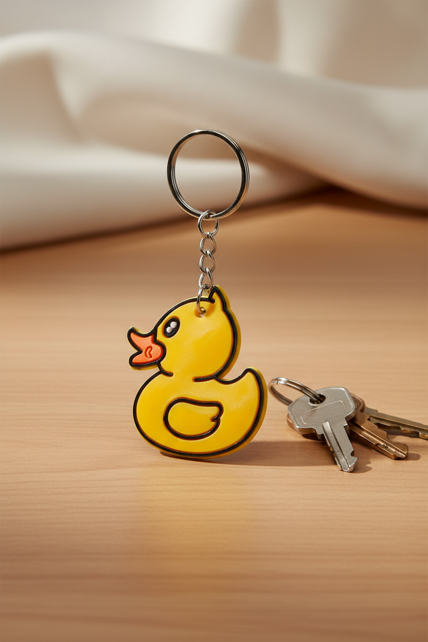Gele eend sleutelhanger
